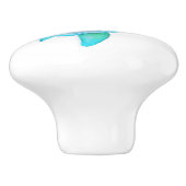 Schildpad grillige waterverf kunst deurknop keramische knop (Zijkant)