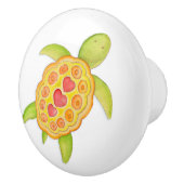 Schildpad grillige waterverf kunst deurknop keramische knop (Rechts)