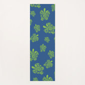 Schildpad Groen en Blauw Grafische Print Yogamat (Voorkant)