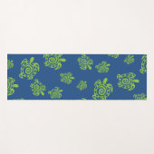 Schildpad Groen en Blauw Grafische Print Yogamat (Voorkant (horizontaal))