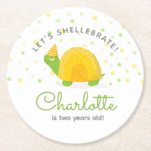 Schildpad, groen geel, kind jarig