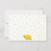 Schildpad, groen geel, kinderverjaardagsfoto bedankkaart (Achterkant)