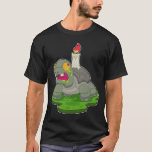 Schildpad Halloween Zombie Kaars T-shirt