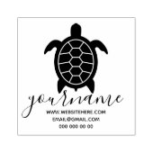 Schildpad-handtekening Rubberstempel (Afrduk)