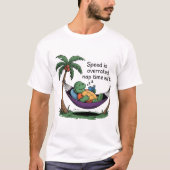 Schildpad hangmat dutje tijd overschat t-shirt (Voorkant)