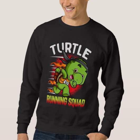 Schildpad Hardloopploeg Marathonloper Hardloop T Trui (Voorkant)
