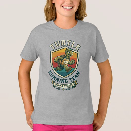 Schildpad hardloopteam Langzaam gestage loper T-shirt (Voorkant)