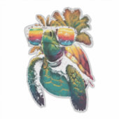 Schildpad Hawaiaanse Zeeschildpadden Hawaï Strand  Sticker (Voorkant)