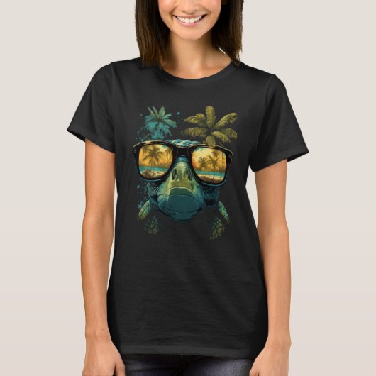 Schildpad Hawaiaanse Zeeschildpadden Hawaï Strand T-shirt (Voorkant)