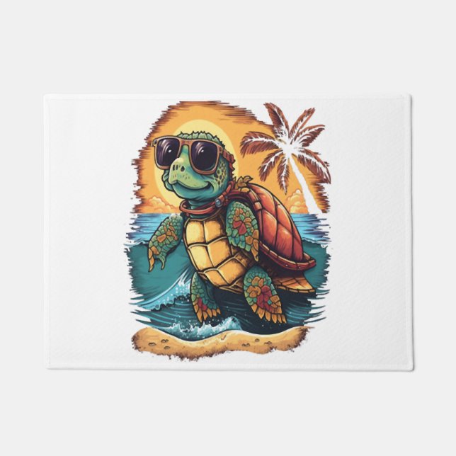 Schildpad Hawaiiaans Zee Schildpadden Hawaii Tropi Deurmat (Voorkant)