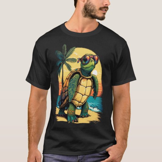 Schildpad Hawaiiaans Zee Schildpadden Hawaii Tropi T-shirt (Voorkant)