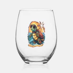 Schildpad Hawaiiaans Zee Schildpadden Hawaii Tropi Wijnglas Zonder Voet