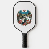 Schildpad Hawaiiaans Zee Schildpadden Hibiscus Flo Pickleball Paddle (Voorkant)