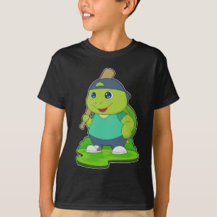 Schildpad honkbal Honkbalknuppel T-shirt