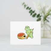 Schildpad Ijs hockey Ijshockeystick Briefkaart (Staand voorkant)