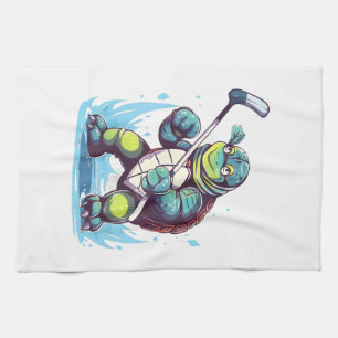 Schildpad IJshockeyspeler Hockeystick Doelman Kopi Theedoek