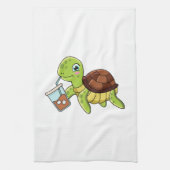 Schildpad ijskoude koffie theedoek (Verticaal)