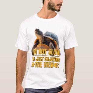 Schildpad Ik ben niet langzaam, ik geniet gewoon v T-shirt