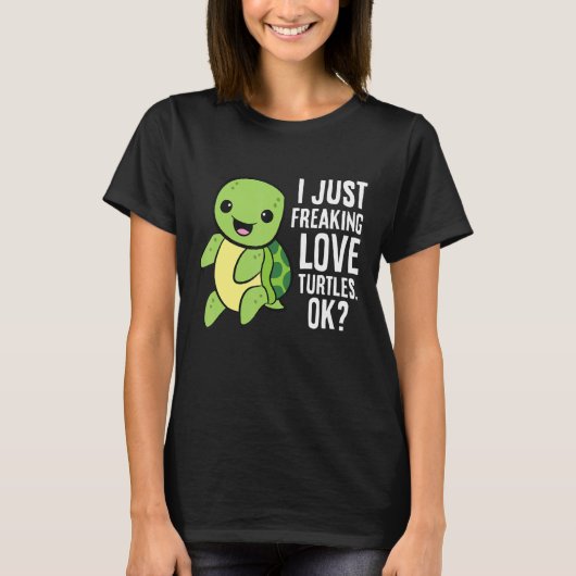 Schildpad Ik hou gewoon van schildpadden T-shirt (Voorkant)
