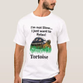 Schildpad Ik wil gewoon dier grappig ontspannen T-shirt (Voorkant)