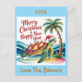 Schildpad in Christmas Paradise Custom Feestdagenkaart