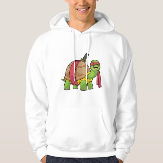 Schildpad in de vechtsport met zwaard hoodie (Voorkant)