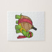 Schildpad in de vechtsport met zwaard legpuzzel (Horizontaal)