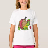 Schildpad in de vechtsport met zwaard t-shirt (Voorkant)