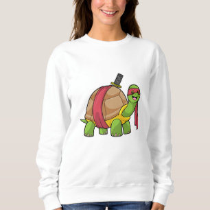 Schildpad in de vechtsport met zwaard trui