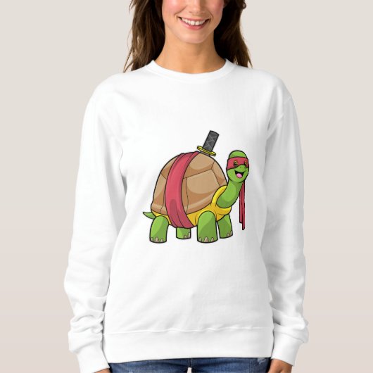 Schildpad in de vechtsport met zwaard trui (Voorkant)