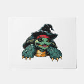 Schildpad in Heks Pet Halloween Spooky Fun Deurmat (Voorkant)