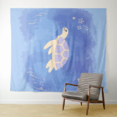 Schildpad in het water wandkleed (In Situ (horizontaal))