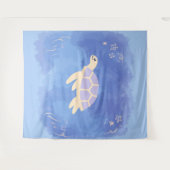 Schildpad in het water wandkleed (Voorkant (horizontaal))