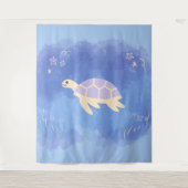 Schildpad in het water wandkleed (Voorkant)