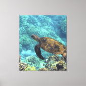 Schildpad in het zee canvas afdruk (Voorkant)
