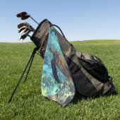 Schildpad in het zee golfhanddoek (Groen)