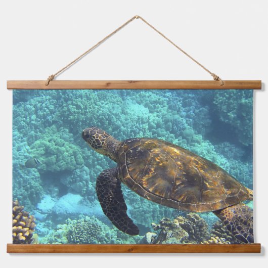 Schildpad in het zee hangend wandkleed (Voorkant)