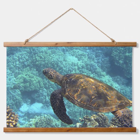 Schildpad in het zee hangend wandkleed (Voorkant 2)