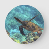 Schildpad in het zee ronde klok (Voorkant)