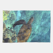 Schildpad in het zee theedoek (Horizontaal)