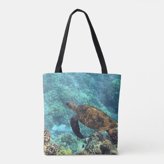 Schildpad in het zee tote bag (Achterkant)