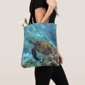 Schildpad in het zee tote bag (Dichtbij)
