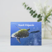 Schildpad in Mo'orea Frans-Polynesië Briefkaart (Staand voorkant)