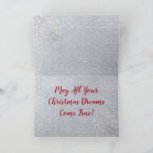 Schildpad in Santa Hat Glitter Sneeuwvlok Kerstmis Feestdagen Kaart (Binnen)