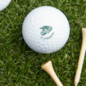 Schildpad in strandgolven monogram naam golfballen
