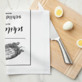 Schildpad in verschillende talen theedoek (Quarter Fold)