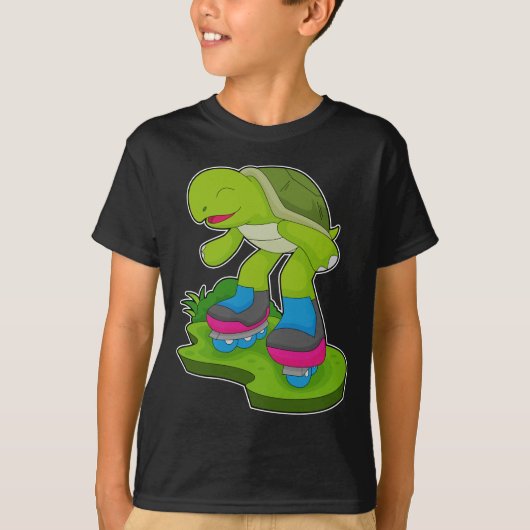 Schildpad Inline schaatsen Roller schaatsen T-shirt (Voorkant)