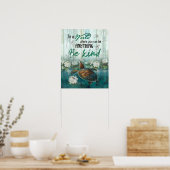 Schildpad Inspirerend en Motivatie Poster (Keuken)