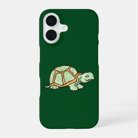Schildpad iPhone 16 Hoesje (Achterkant)