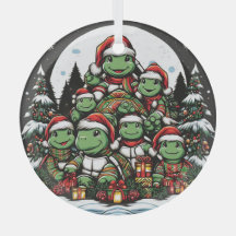 Schildpad is blij met kerstcadeaus